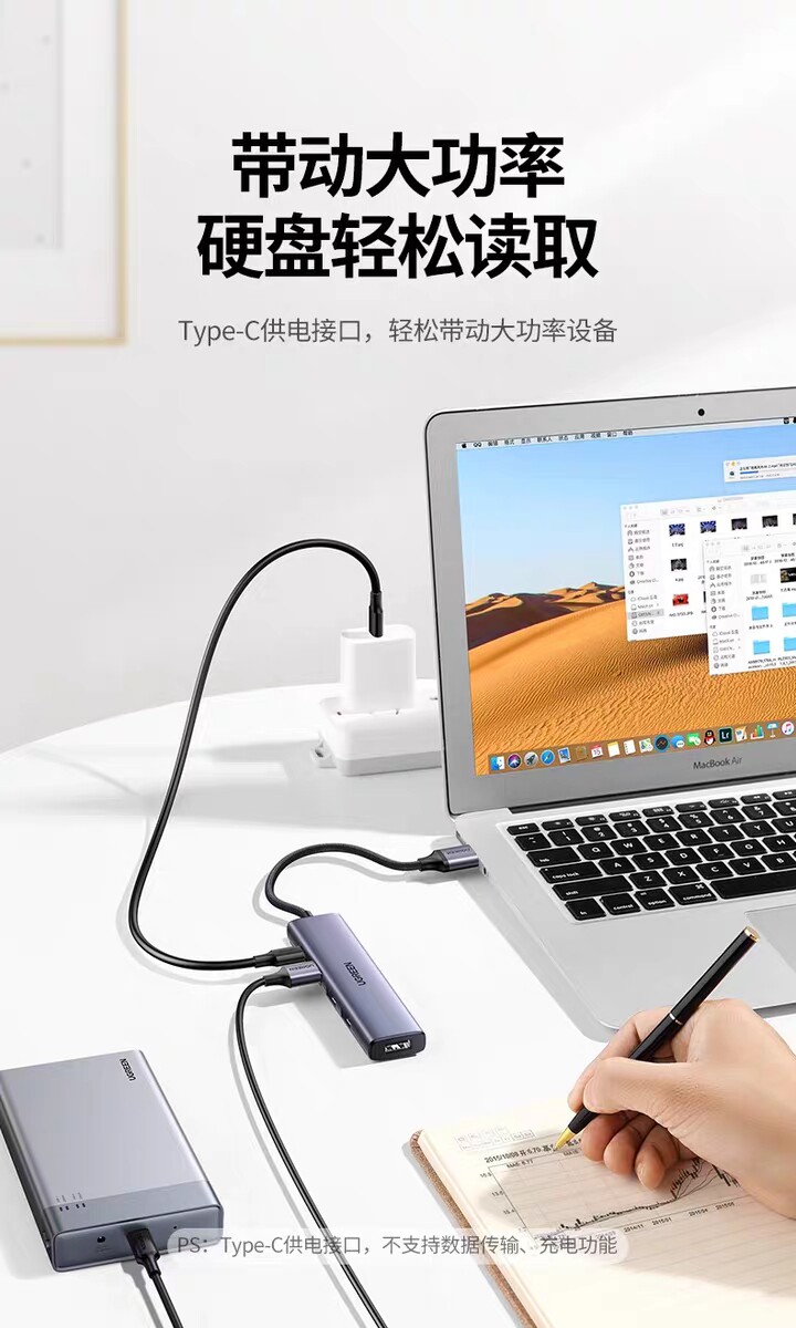 Ugreen綠聯CM473USBHUB4口集線器USB3.0金屬20805供電90880 15923|USB HUB/轉換器|ETMall東森購物網