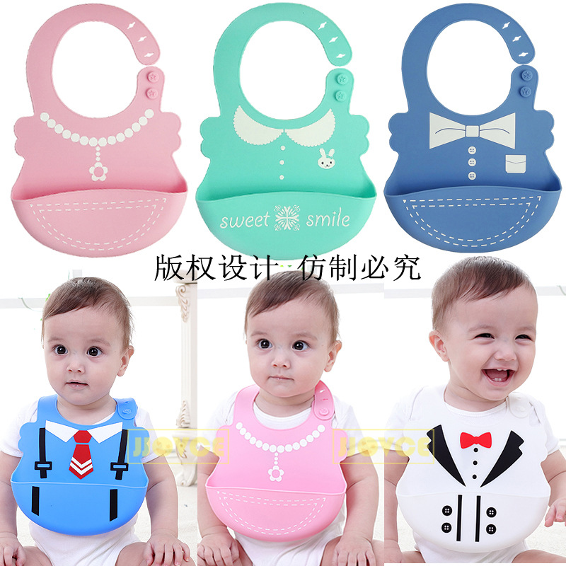 Silicone Baby Baby Eating Containment Pocket SOLID WATERPROOF ULTRA SOFT FOOD DINNER BIB CHILDREN TODDLER S LARGE MOUTHWATERING POCKET FREE WASH