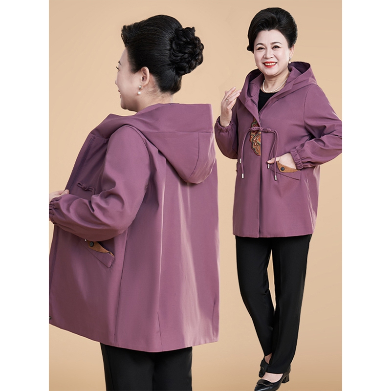 Middle-Aged and Elderly Women's Plus-Size Autumn Coat, Extra Large, 2026 Spring and Autumn New Style Trench Coat, Fashionable and Loose for 60-Year-Olds Middle-Aged and Elderly Women's Plus-Size Autumn Coat, Extra Large, 2026 Spring and Autumn New Style Trench Coat, Fashionable and Loose for 60-Year-Olds