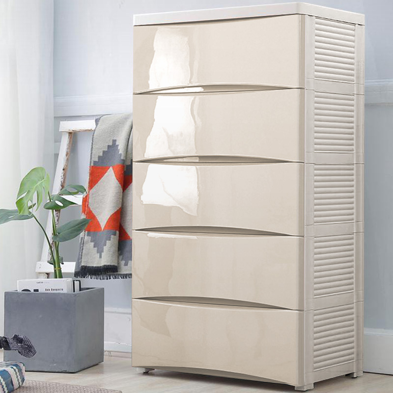 Multi-layer large baby clothes storage cabinet drawer type thick plastic cabinet storage box chest of drawers for home use