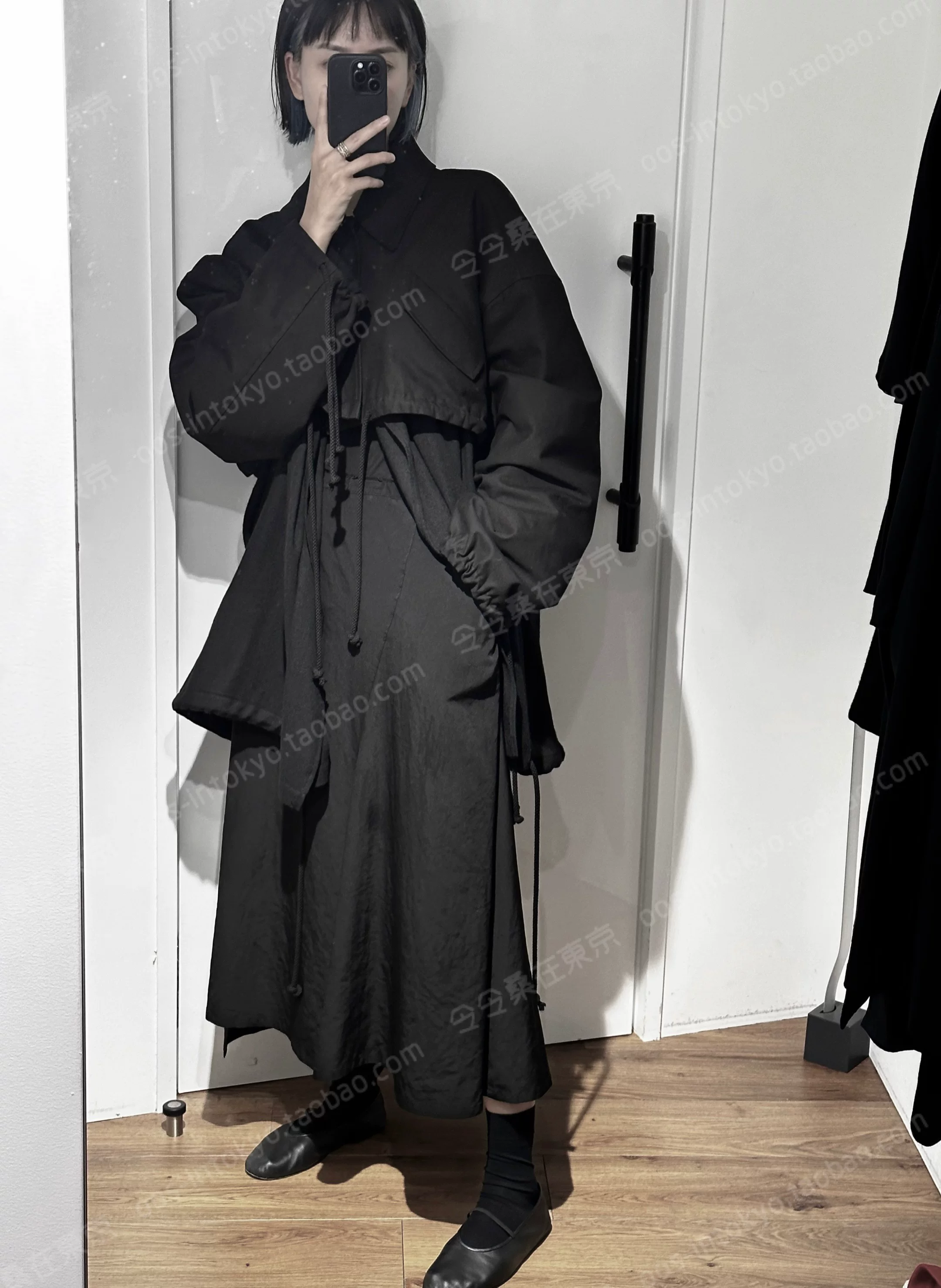 !LOOK6 Японский агент по закупкам Yohji Yamamoto 23AW карманный шнурованный плащ