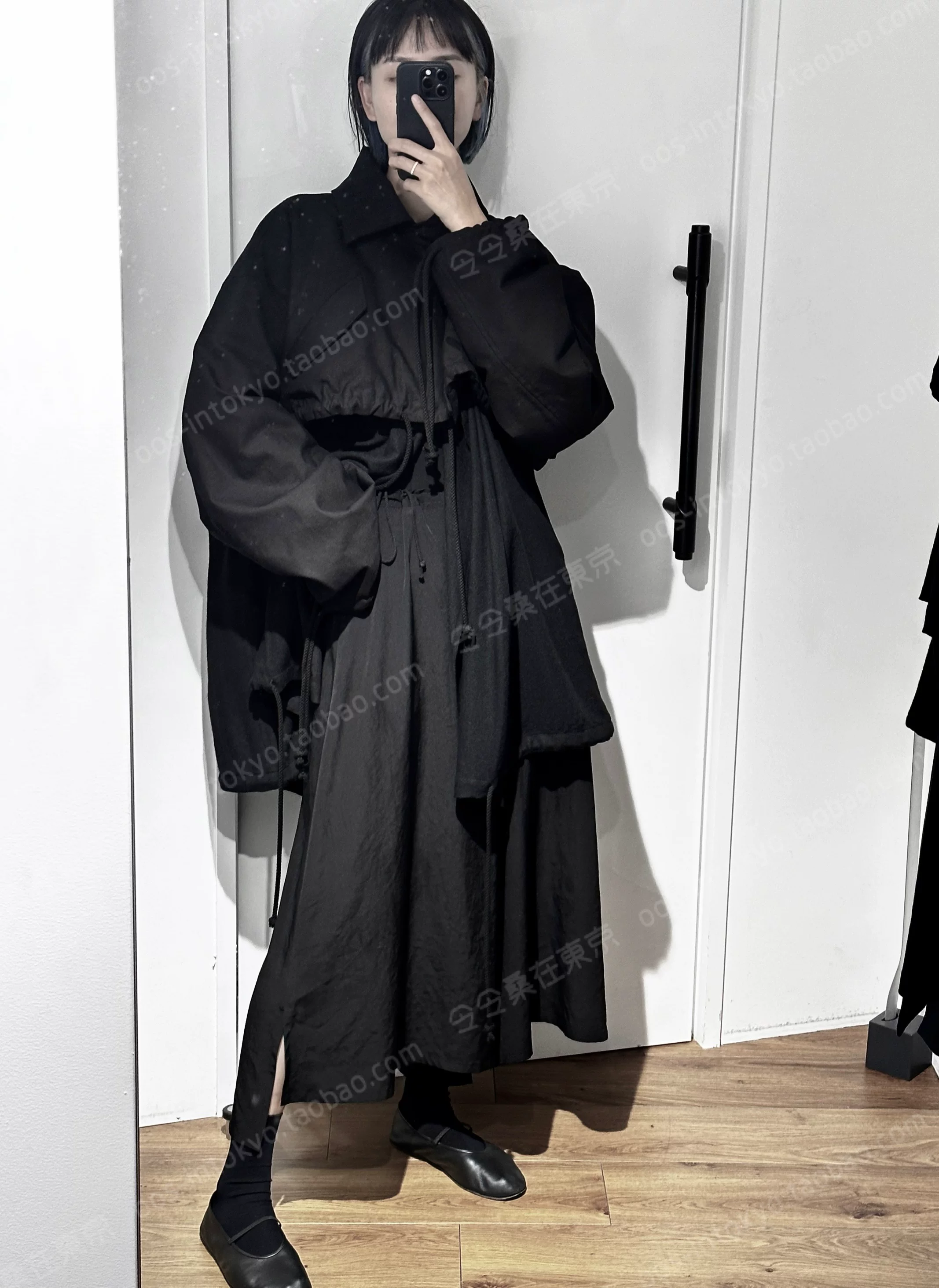 !LOOK6 Японский агент по закупкам Yohji Yamamoto 23AW карманный шнурованный плащ