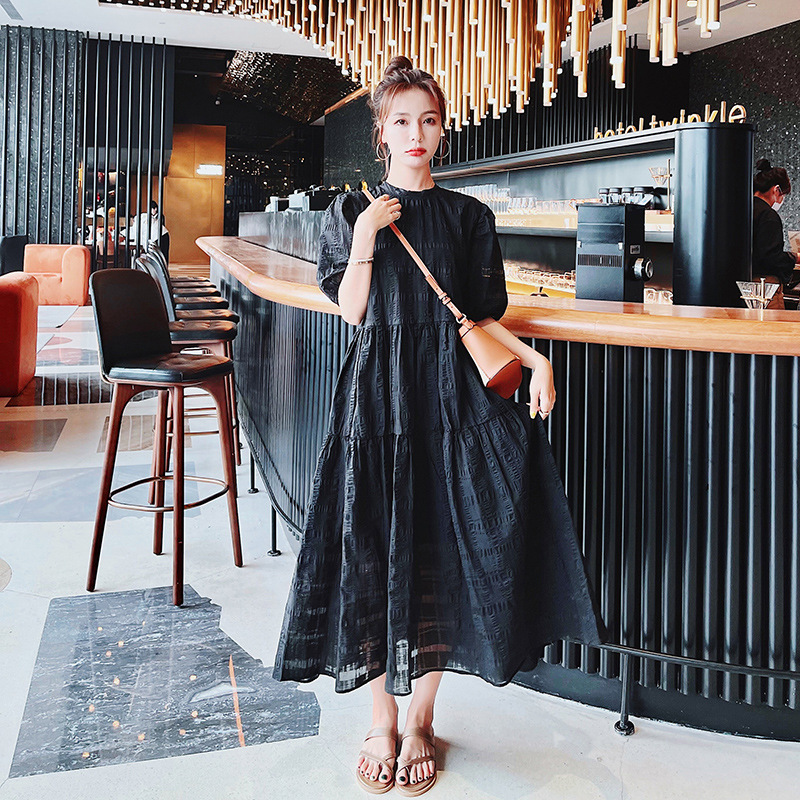 Summer advanced white long skirt, dress, oversize, loose fit, high-quality style, french style Summer advanced white long skirt, dress, oversize, loose fit, high-quality style, french style