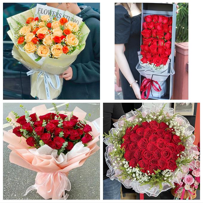 Flower Shop in Ganzhou City, Jiangxi Province, Zhanggong District, Ganxian District, Xinfeng County Delivers Roses for Valentine's Day to Express Love to Girlfriend or Wife