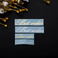 Светло-желтый с наилучшими пожеланиями серебряный маленький