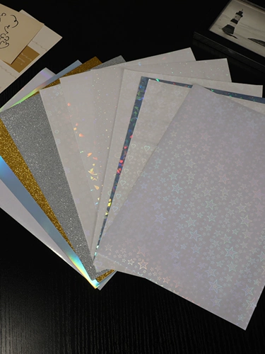 Duoduo Le ручной работы DIY клей лазерный поток бумаги пенька чехол для мобильного телефона маджонг фон наклейка водостойкая холодная пленка материал