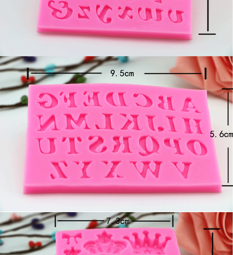 Bộ sưu tập khuôn silicon đất sét tráng miệng hoa vỏ váy macaron bánh dưới cùng chữ và số phụ kiện đất kem - Tự làm khuôn nướng khuôn kem