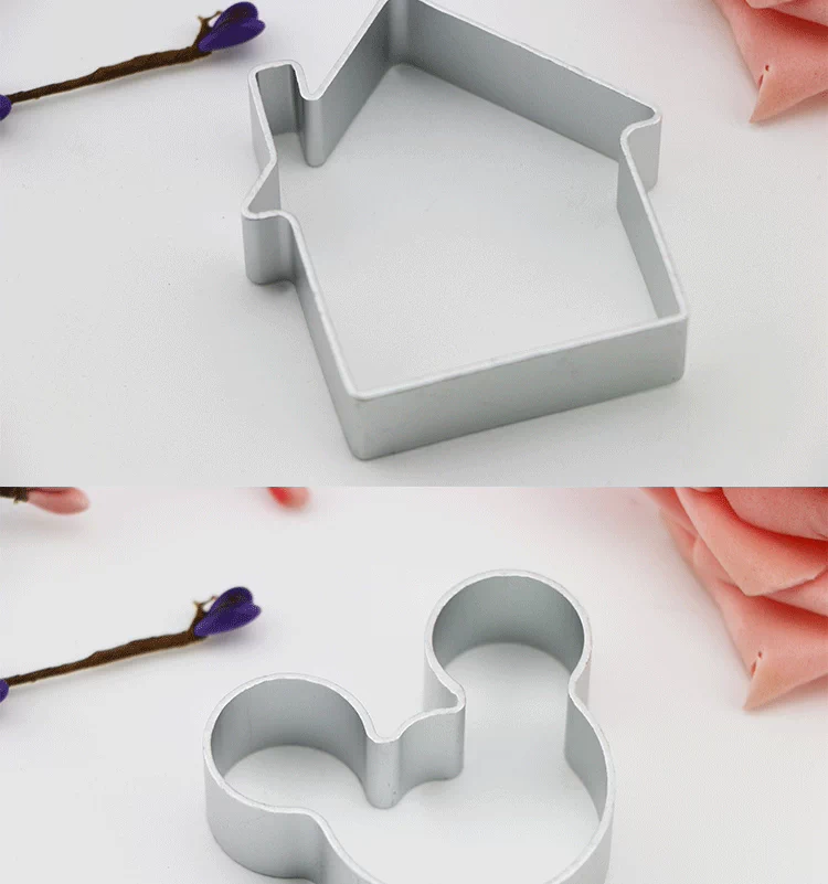 Khuôn nhôm cắt đơn bán đất sét DIY đất sét thủ công khuôn mousse vòng tròn bánh quy cắt chết 10 hình tùy chọn - Tự làm khuôn nướng khuôn làm kẹo dẻo