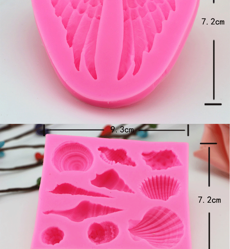 Bộ sưu tập khuôn silicon đất sét tráng miệng hoa vỏ váy macaron bánh dưới cùng chữ và số phụ kiện đất kem - Tự làm khuôn nướng khuôn kem