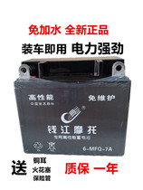 Motorcycle battery cell 12v7a free of maintenance universal bell wood king drilling leopard Taiko Qian Jiang 12V9AH Motorcycle battery