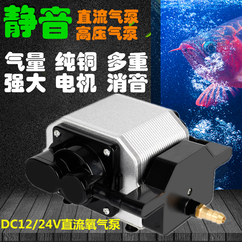 Risheng car DC30A DC 24V high pressure oxygen pump outdoor oxygenation pump oxygenation pump Fish oxygen machine 16W