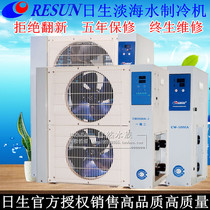 Risheng C CW high-power fish pond seafood pool chiller Single cold and warm type 1 1 5 2 3 5