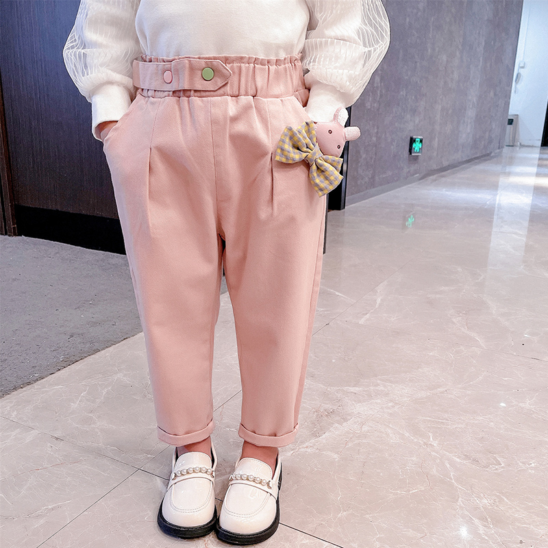Girl Pants Spring Autumn 2022 new female baby Yangqi Children's thin section Long pants Fall girl children casual pants 