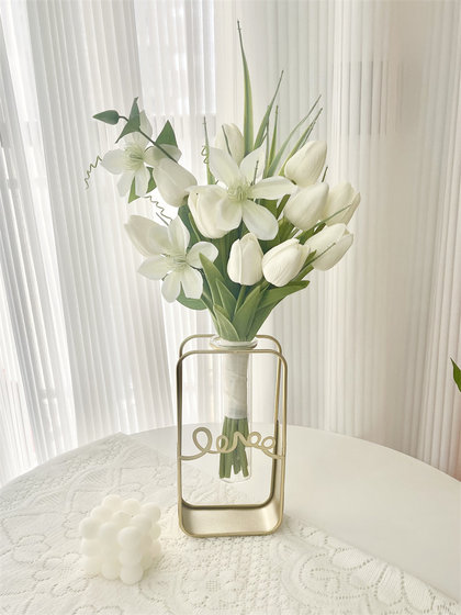 手捧花领证登记花束 新娘婚礼假花 高级仿真郁金香影楼拍照道具花