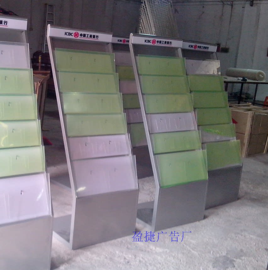 The factory direct sales industry bank single - sided floor folding frame on the floor of the wall frame VI logo