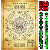Taiji Bagua Picture Hanging Painting Yi Ching Zhou Yi He Tu Luoshu Sixty-four hexagrams Fengshui Town Tai Chi Time 64 hexagrams