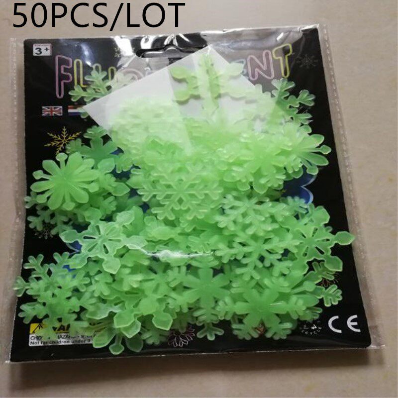 50pcs-or100pcs-luminoundws-wall-sticker-snowflake-glow-i-the-decal-kids-babys-christmas (5)