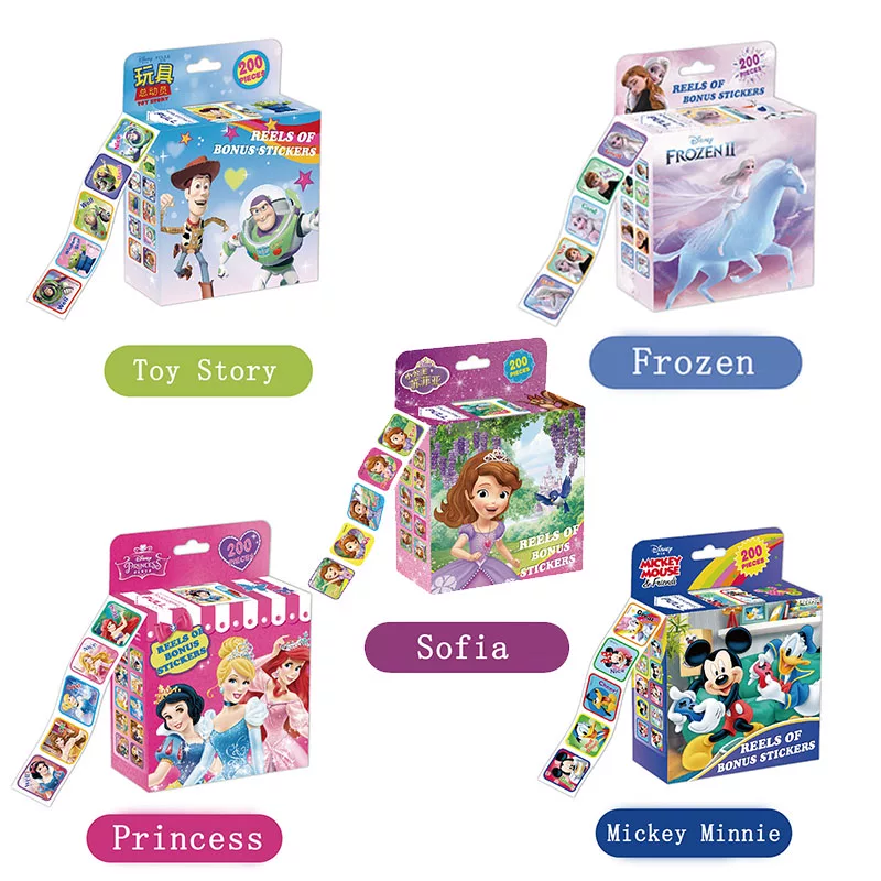 200Pcs/Box Stickers Removable Cartoon Sticker