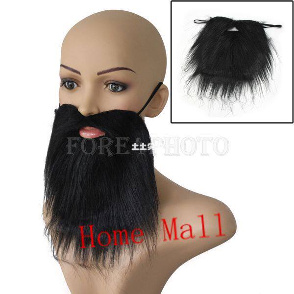 Black Funny Costume Party Halloween Fake Beard Moustache Mu