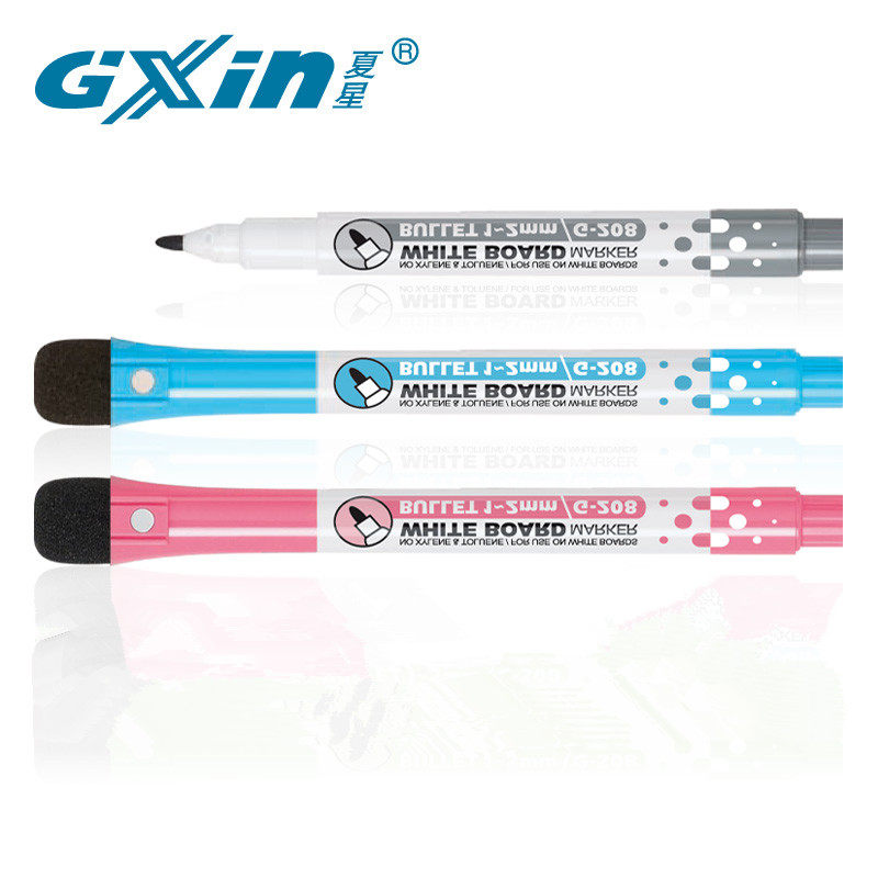 Gxin's new summer star promotion black basket red, green, yellow, orange and purple magnetic eight-color whiteboard pen can be erased with magnets