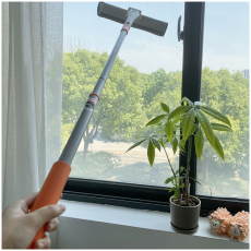 Нуля шваброй 完 长手柄可调节可拆卸洗玻璃窗刷！家用玻璃清洗/刮水 刷310