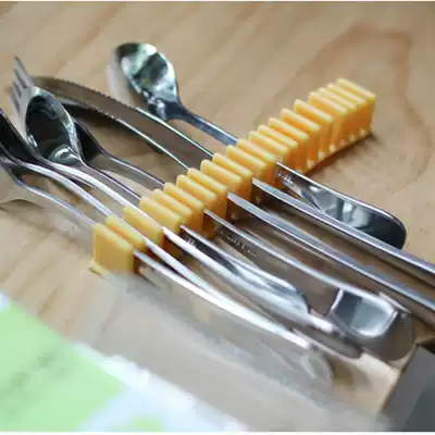 Japanese silicone drawer knife and fork finishing rack Virgo pattern neat 123