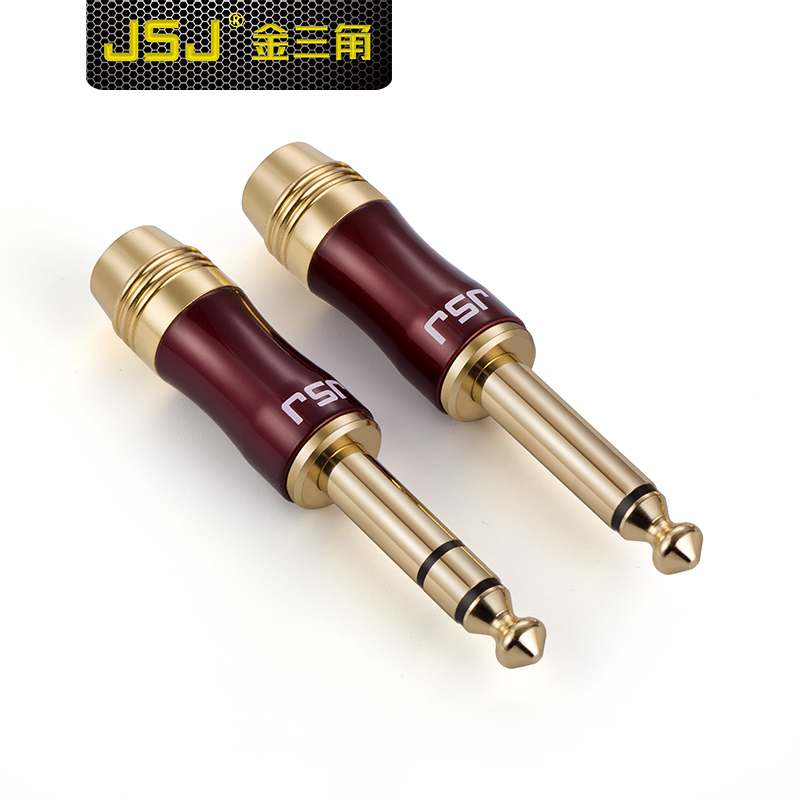 Jinshan angle 6 35 mono plug 6 35mm audio welding head big three-core mixer microphone speaker plug