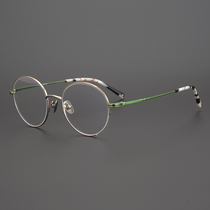 Japan Hashikuku candy color sky blue girl heart full frame glasses show cute pure titanium nearsight glasses titanium titanium titanium titanium titanium titanium titanium titanium titanium glasses