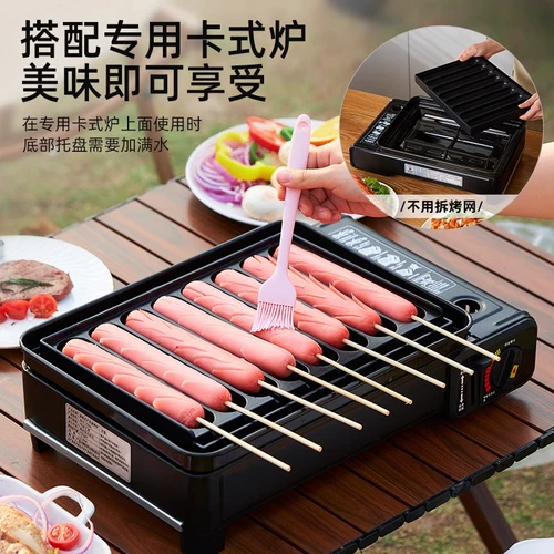 Запеченная кишечная машина Коммерческая качающаяся стойла Печь с газом гриль на гриле колбасой колбаса с ветчиной на гриле кишечника