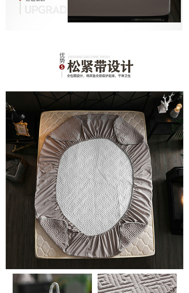 Giường bông Tấm đệm bông đơn Simmons bảo vệ nắp cao su Đệm chống trượt Giường phủ bụi 1,8m Ga chun chần Everon
