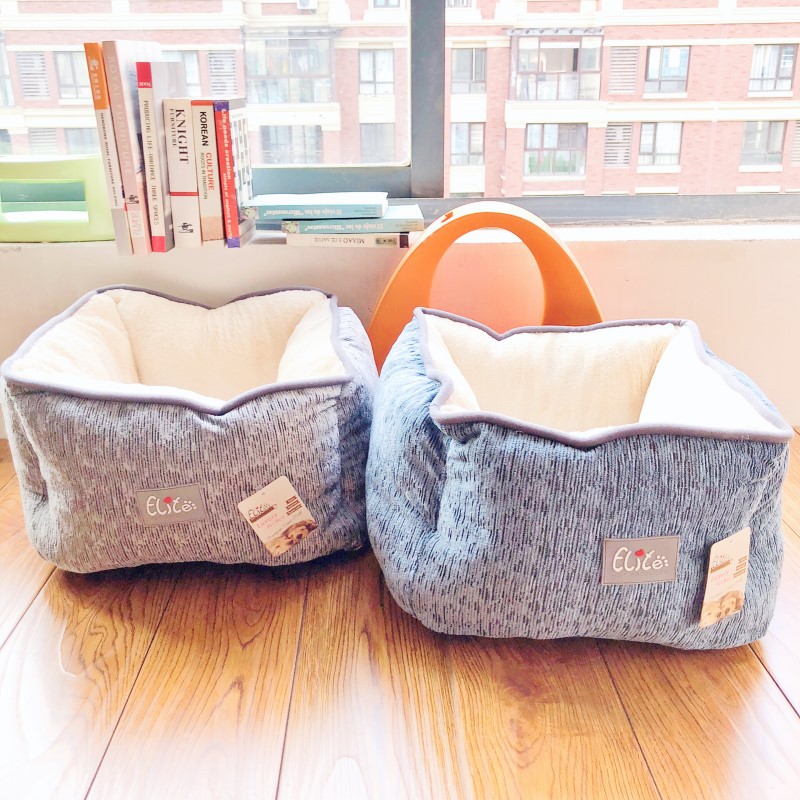 Yili's new chenille pet cotton nest square depth cat nest dog can be washed, disassembled and not easily deformed