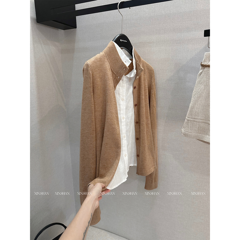 Xinshan Old Money Style Fake Two-Piece Knitted Cardigan 2026 Early Autumn New Long-Sleeve Thin Jacket for Women Xinshan Old Money Style Fake Two-Piece Knitted Cardigan 2026 Early Autumn New Long-Sleeve Thin Jacket for Women