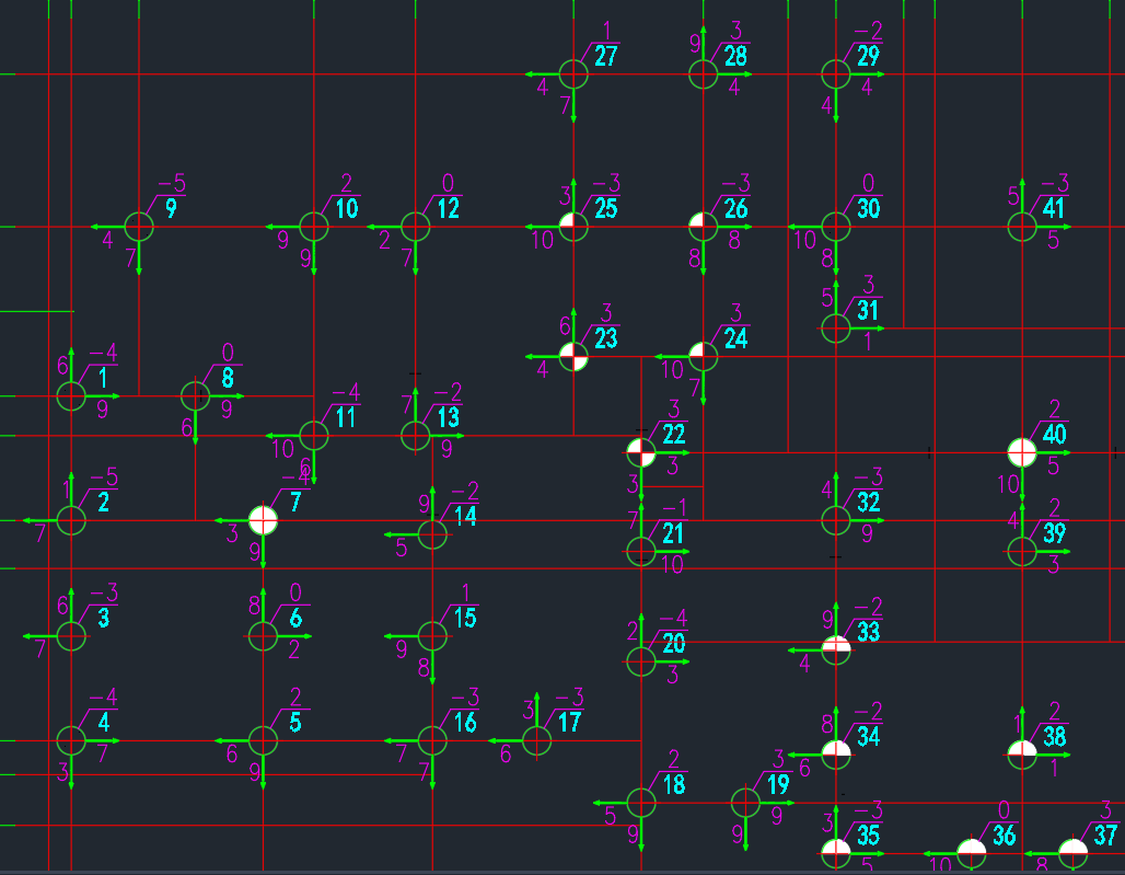 The CAD pile deviation plug-in randomly generates the deviation as-built drawing and table sjpc pile foundation offset number with the station number