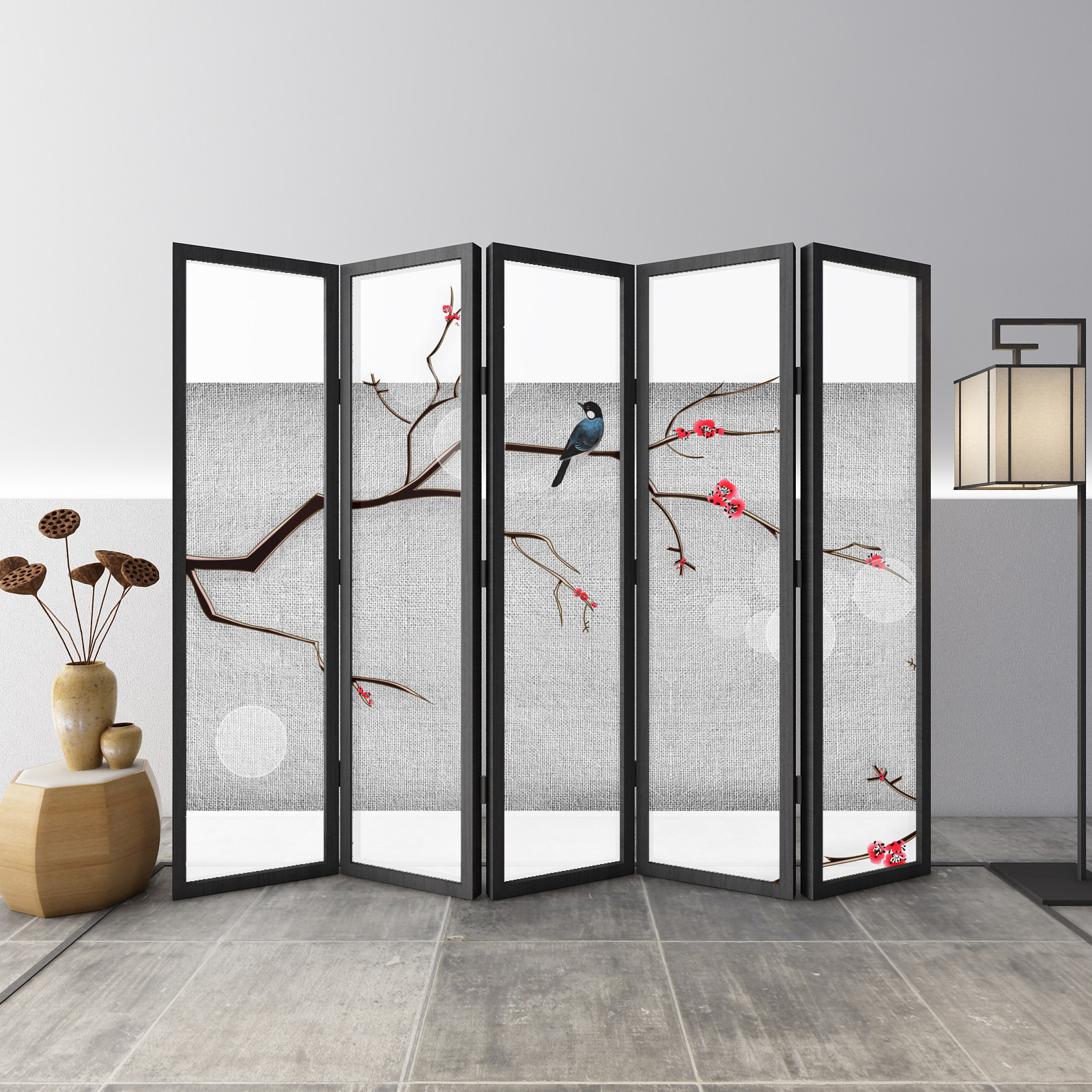 New Chinese Screen Partition Wall Living Room Office Hotel Bedroom Shelter Shelter Home Brief Modern Folding mobile