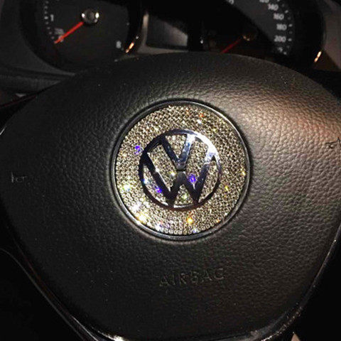 Applicable to the new Volkswagen steering wheel label POLO Golf Lavida CC Siteng Magotan change decorative paste Rhinestone