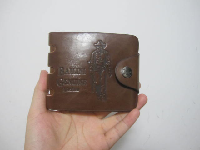 Crown shop retro bảng lớn khóa ví thời trang ví nhiều thẻ chic ví unisex đặc biệt cung cấp clip da ví đựng card