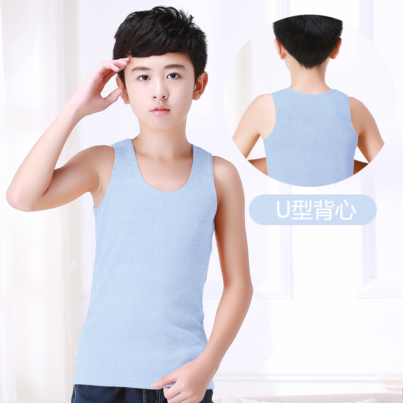 trẻ em mùa hè không tay bông cotton nhỏ vest áo trong lớn cậu bé xà ngang phía dưới màu bông cô gái mỏng lót