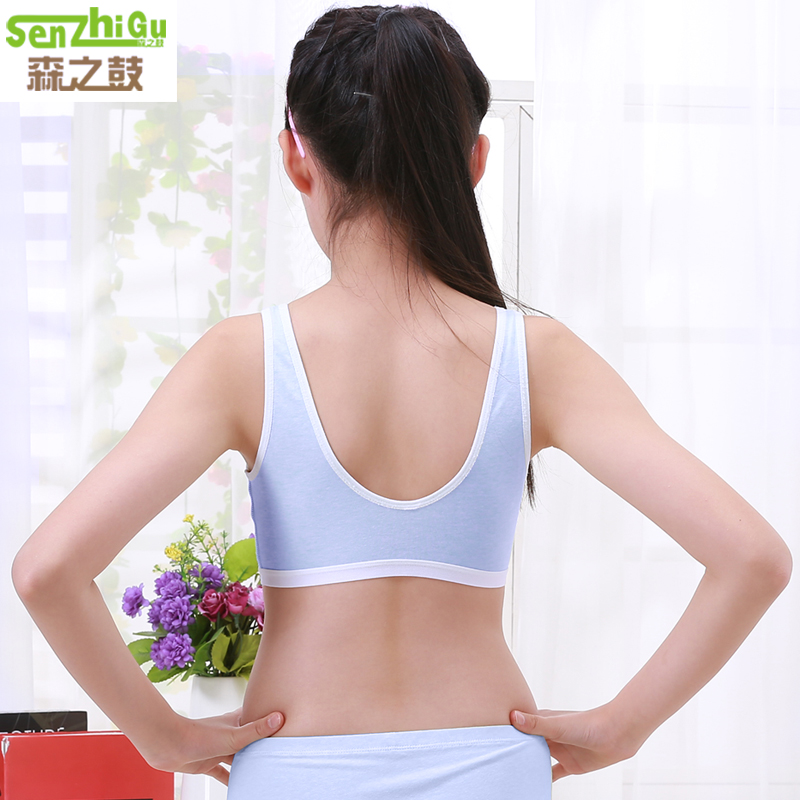 Cô gái thể thao phát triển áo ngực cô gái đồ lót nhỏ vest sinh viên cô gái màu bông trong con sling loại lớn lau ngực