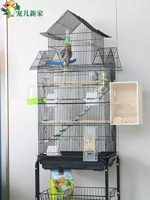 Luxury large birdcage parrot cage universal large villa starlings tiger skin peony Xuanfeng breeding cage