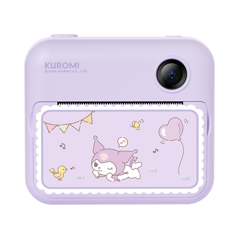 Kuromi Instant Camera for Children Can Print Color Photos, Sanrio Birthday Gift for Elementary School Girls