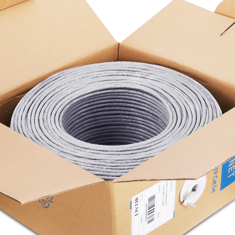 BELNET Engineering Basic Super Category 5 Network CAT5E Eight-Core Twisted Grey 1M Sold 0.5 Core