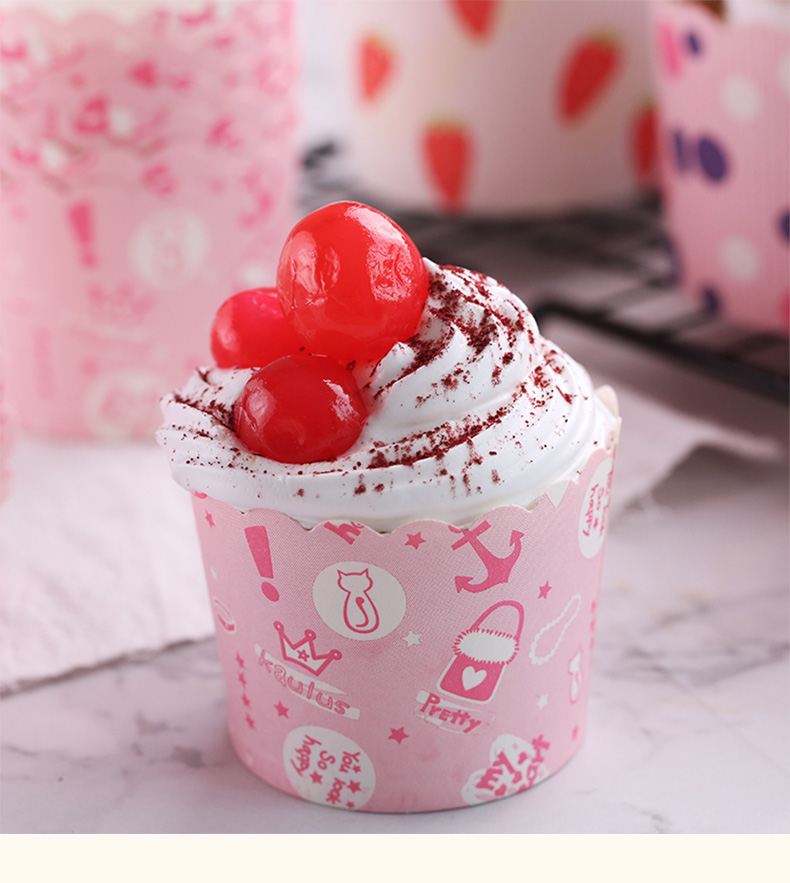 Cupcake giấy cốc Muffin bánh cốc nướng hộ gia đình nhỏ giấy cốc bánh khuôn khay giấy 100 - Tự làm khuôn nướng khuôn làm bánh flan