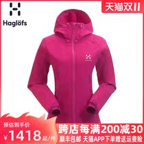 Haglofs matchstick women sports outdoor hooded warm breathable comfortable soft shell top 602204 European version
