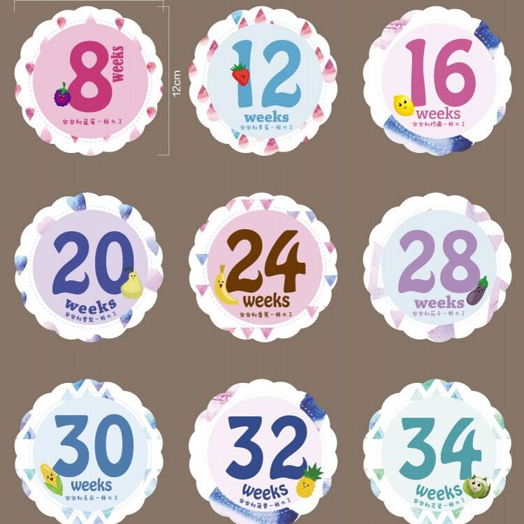 Pregnant Woman Photos Belly stickers month Pregnancy Week Post Gestation Gestation Mothers Photo Props Baby Month With Photographic Record Stickers-Taobao