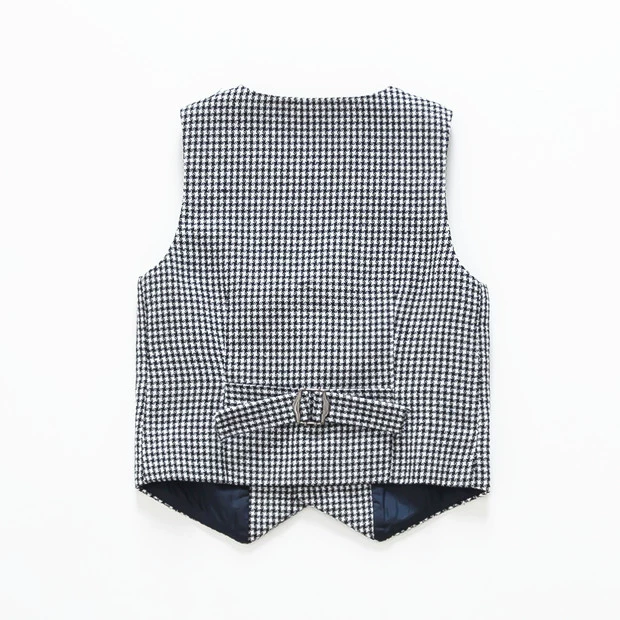 Mùa xuân và Mùa Thu Phù Hợp Với Trẻ Em Vest Houndstooth Áo Len Cậu Bé Bé Vest Mỏng Vest Cậu Bé Lớn Hiệu Suất áo thun trẻ em