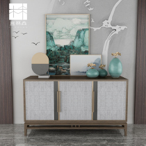 New Chinese solid wood lockers Home cabinets Modern Chinese Dining Side Cabinet Light Lavish Minimalist About Tea Water Cabinet Disposal Cabinet