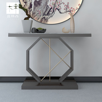 Modern Chinese Xuanguan table leaning against wall solid wood New Chinese wall side cabinet narrow long solid wood long several tables narrow strip table