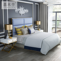 Minimalist modern double bed light extravagant master bedroom 1 8 m wedding bed large bed time 1 5 m cloth art bed creative bedroom bed
