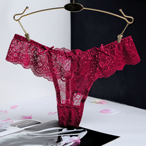  Lace transparent sexy womens underwear one-piece low waist incognito hot thong real temptation T pants