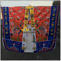 Taoist supplies Road robe clothing high Gong clothing * Taiwan embroidered crane Sangyong Baita FAI big red satin cloth